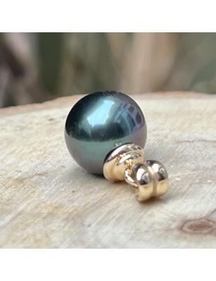 Auroa - 10.24mm Blue-violet Tahitian Pearl 18k Gold Pendant