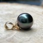 18金 タヒチ真珠 ブルーバイオレット ペンダント 10.24mm