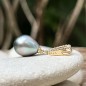 Goha - Ciondolo in oro 750 con diamanti e perla di Tahiti