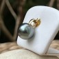 Nui - Black Pearl 18K Gold Pendant - 12.54mm