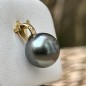 Nui - Pendentif Or 18 Carats Perle Noire de Tahiti - 12.54mm