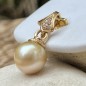 Pendentif Gold 750 Diamanten und australische Perle 12,56mm