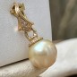 Pendentif Gold 750 Diamanten und australische Perle 12,56mm