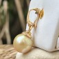 Pendentif Gold 750 Diamanten und australische Perle 12,56mm