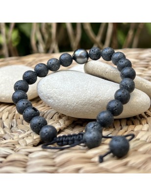 perle de culture bracelet homme pierres noires prix