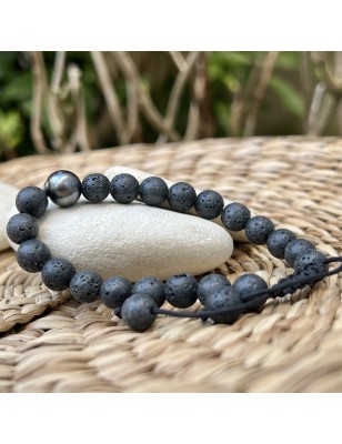 perle de culture bracelet homme pierres noires prix