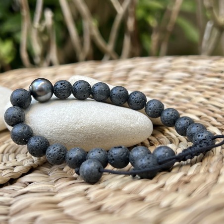 perle de culture bracelet homme pierres noires prix