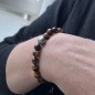 Tigerauge-Natursteinarmband mit Tahitiperle – 8,95 mm