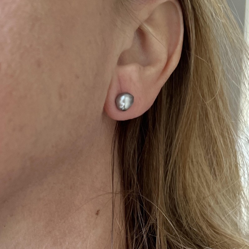 ケシパール ピアス（7.60mm）– ロジウム加工シルバー