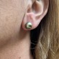 Éclatante - Green Tahitian Pearls - 18k Gold Earrings