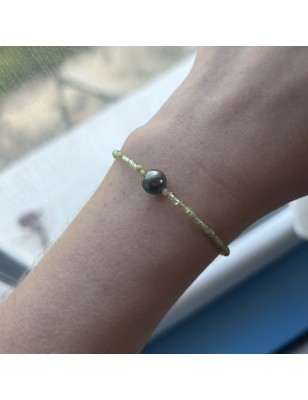 Pulsera de perla de Tahití con alas de mosca