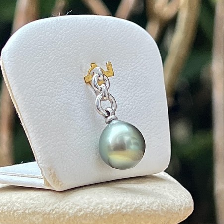 prix pendentif femme perle de culture de Tahiti vert lagon