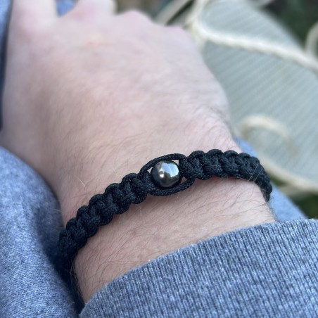 Bracelet Homme Perle de Tahiti Grise - 8,40 mm