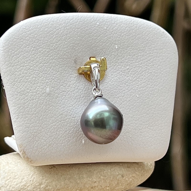 هيفا – قلادة لؤلؤ تاهيتي أزرق 9.84 مم