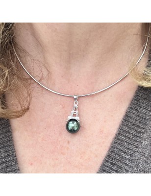 подвеска Эйфелева башня жемчуг Таити – парижское украшение для женщин – жемчуг Таити