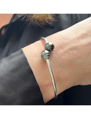 bracciale Toi et Moi con perle di Tahiti blu – gioiello donna