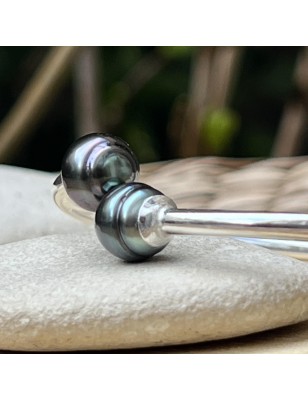 Toi et Moi Tahitian pearl bracelet – blue Tahitian pearls – Paris pearl jewelry for women