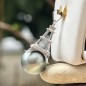 Подвеска Эйфелева башня Париж с жемчугом Таити капля AAA – 11.26 мм