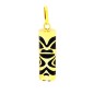 Pendentif Tiki Amour - Or 18 Carats - Onyx
