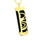 Tiki Love Pendant - 18 Carat Gold - Onyx