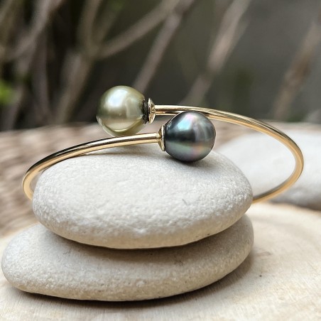 Pulsera de oro con perlas cultivadas