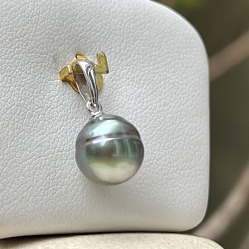 Mira - Pendente Perla di Tahiti Blu Laguna di 9,12 mm