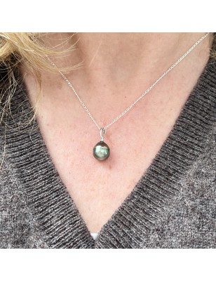 Mira - Tahitian Pearl Pendant Peacock 9.24mm