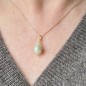 18 Carat Gold Pendant with Engraved White Tahitian Pearl