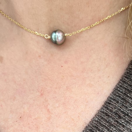 Gold Tahitian Pearl Necklace