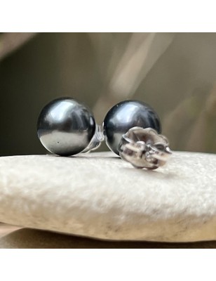 boucles oreilles femme perles de culture grises prix