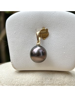 Moana Raiora - Pendentif Or 18 Carats -Perle de Tahiti Aubergine