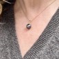 Moana Raiora - Pendentif Or 18 Carats -Perle de Tahiti Aubergine