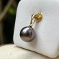 Moana Raiora - Pendentif Or 18 Carats -Perle de Tahiti Aubergine