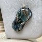 Flip-flop N 30  - Rhodium Silver Abalone Savannah Pendant