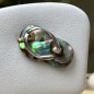 Flip-flop N 31  - Rhodium Silver Abalone Savannah Pendant