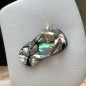 Flip-flop N 33  - Rhodium Silver Abalone Savannah Pendant