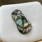 Flip-flop N 33  - Rhodium Silver Abalone Savannah Pendant