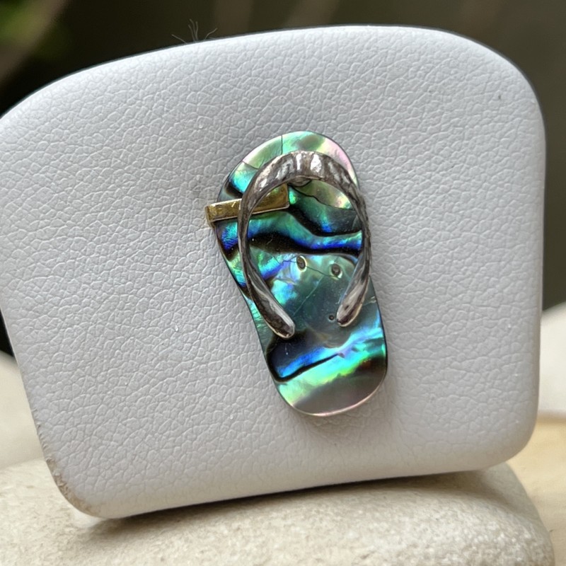 Savate N 35 - Pendentif Argent et Nacre d'Abalone