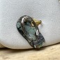 Flip-flop N 39  - Rhodium Silver Abalone Savannah Pendant