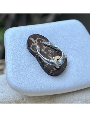 Rhodium Silver and Coprah Savannah Pendant