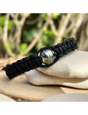 Мужской браслет с жемчугом