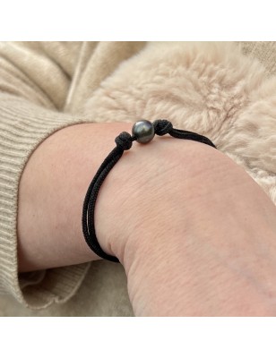 Orino - タヒチの真珠 8.88mm - マリンコードブレスレット