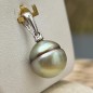 Matira Emerald - 18 Carat Gold Pendant Tahitian Pearl 9.70mm