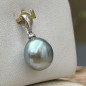Rangiroa Roséa – Rhodium-Plated Silver and Baroque Tahitian Pearl Pendant