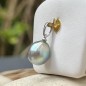 Rangiroa Roséa – Rhodium-Plated Silver and Baroque Tahitian Pearl Pendant
