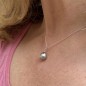 Rangiroa Roséa – Rhodium-Plated Silver and Baroque Tahitian Pearl Pendant