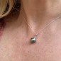 Moana Uira - Rhodium-Plated Silver and Baroque Tahitian Pearl Pendant