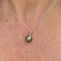 Moana Uira - Rhodium-Plated Silver and Baroque Tahitian Pearl Pendant