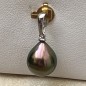 Fenua Vairoa - 18 Carat Gold Pendant Tahitian Pearl 9.10mm