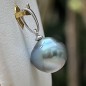 Mira - Blue Lagoon Tahitian Pearl Pendant 9.48mm